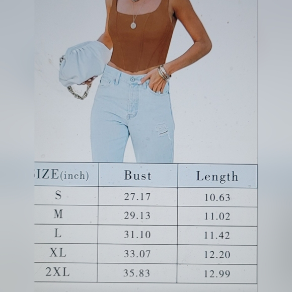 NWT SOFT STRETCHY SQUARE NECK CORSET TOP BONED ZIP BACK  XL - Picture 6 of 9